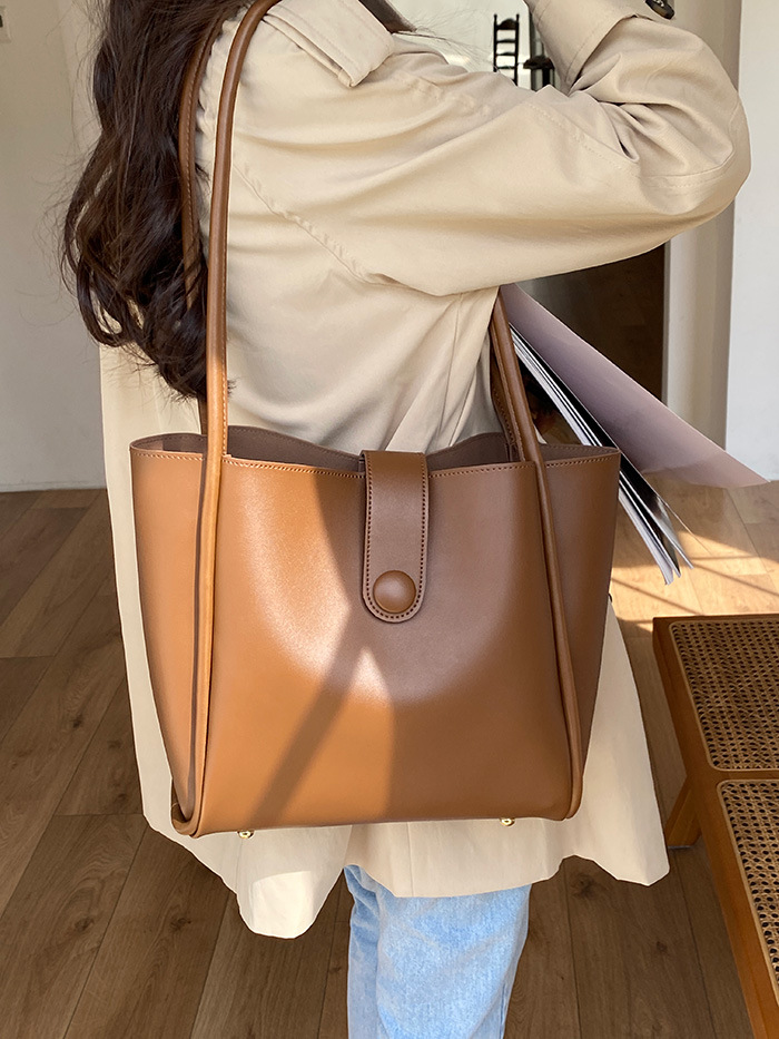 Lare capacity women's 2024new autumn and winter shoulder ba, hih-end, fashionable, versatile, work commutin tote