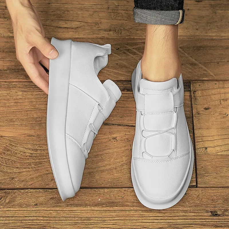 Leather Men's Brand Casual High Quality Walking Sneakers New Fashion Italian Handmade Designer Sport Shoes_voghion.com