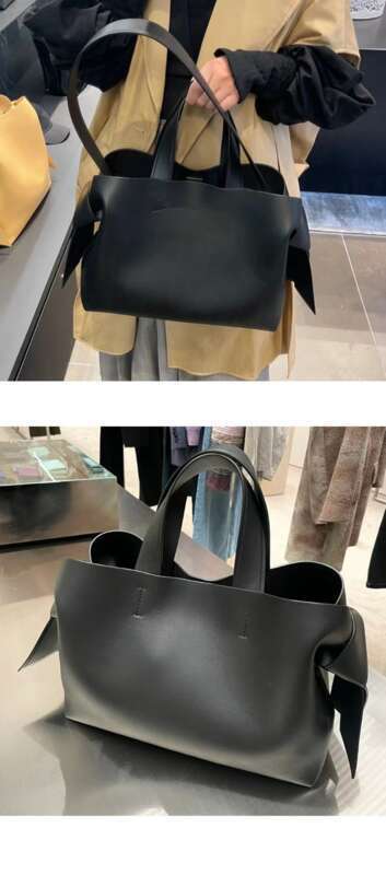 Niche Bow Handbag New Simple Fashion Leather Casual Commuting Single Bag Women's Bags_voghion.com