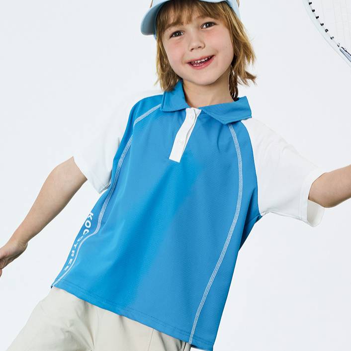 Kids' Performance Polo – Koel, snel drogend T-shirt met UV-bescherming (Unisex, A-klasse, Europese maten 110-170 cm)_voghion.com