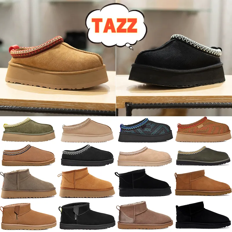Women Boot Designer Tazz Tasman Snow Winter Sheepskin Boots Fashion Ladies Platform Fur Slipper Classic Ultra Mini Suede_voghion.com