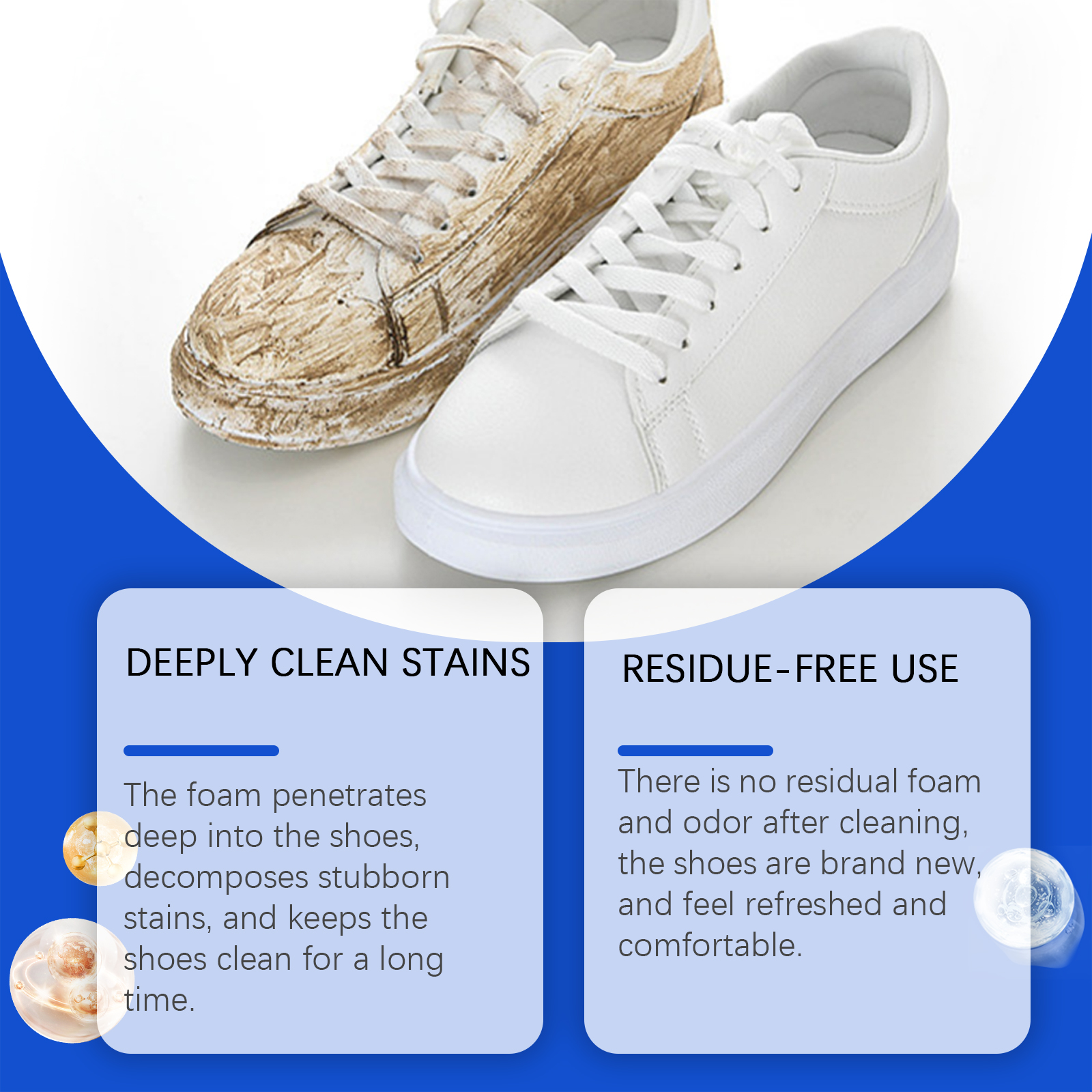 Jaysuing Little White Shoes Foam Cleaner Sports Shoes Decontamination Vamp Clean And Wash Free Whitening Cleaner_voghion.com