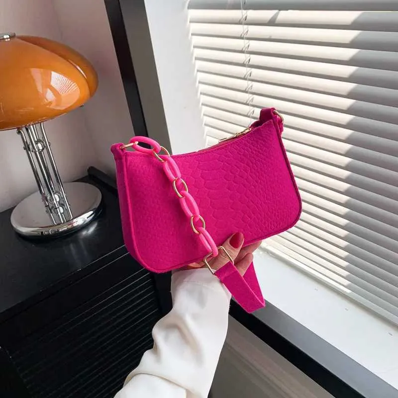 Portabel Handtasche Kontrastfaarweg Tasche Stylesch Ënneraarm Casual A Modesch Grouss Kapazitéit Dammetaschen_voghion.com