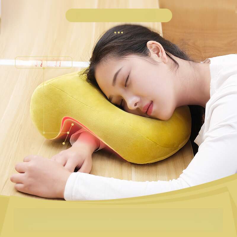 Office Artifact 2025 New Multi Functional Nap For Students Plush Solid Color Pillow_voghion.com
