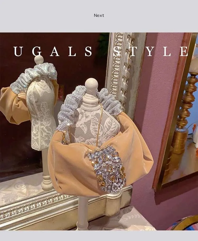 Borsa a mano da donna con glitter scintillanti Rhies Dia, da sera, alla moda, da sposa, da festa, pochette, borsa a tracolla_voghion.com