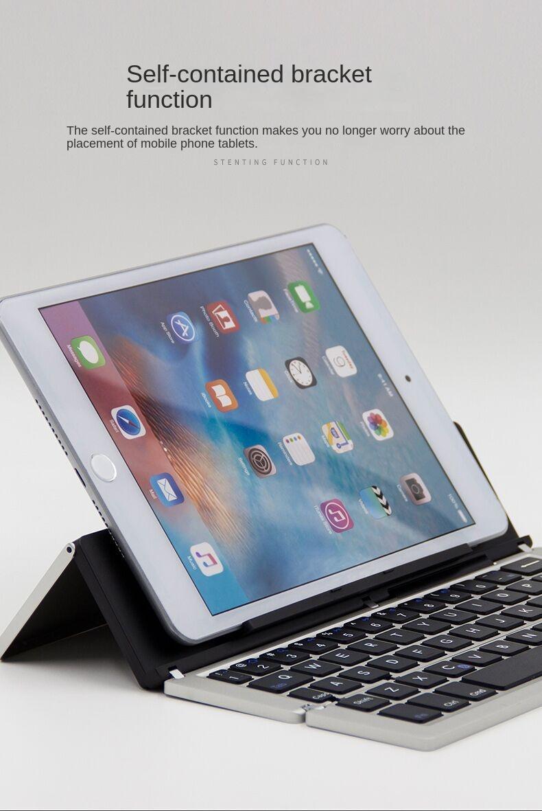 Mobile Phone, Tablet Computer, Three Systems, Universal Wireless Bluetooth Keyboard, Multimedia Folding Wireless Keyboard, Gifts_voghion.com
