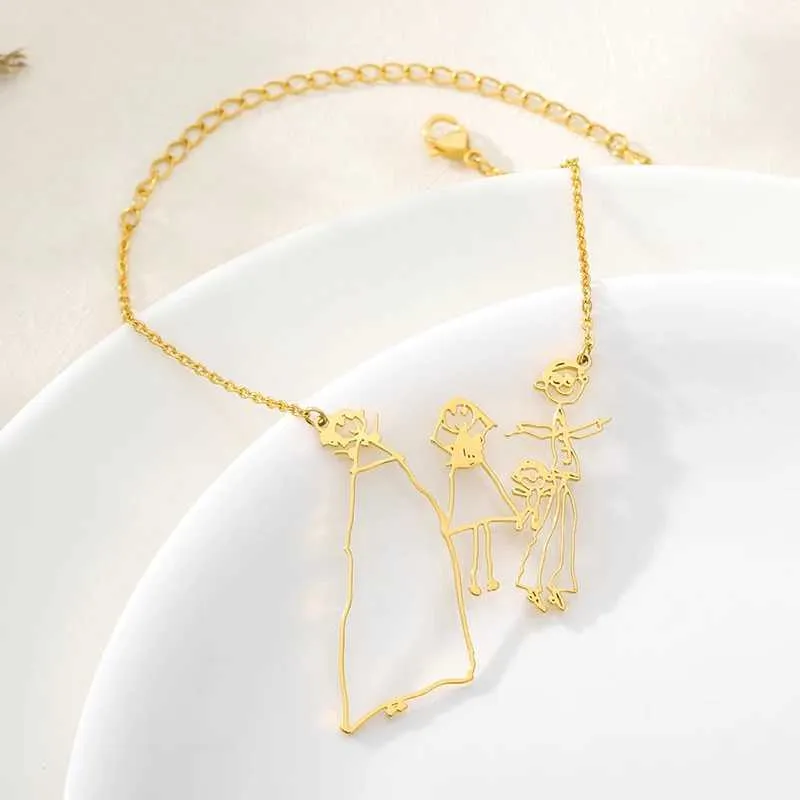 Braceletten Cus Numm Bijouen Edelstahl Handschrëft Ënnerschrëft Bild Nummschëld Charm Bracelet Léifsten Bescht Frënn_voghion.com