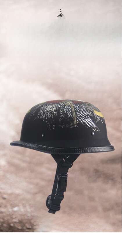 Zhuanya Black Crow Skull Soldier Halled Helm Véier Saisone Elektroauto Trend Hallefdeckung Läffel_voghion.com