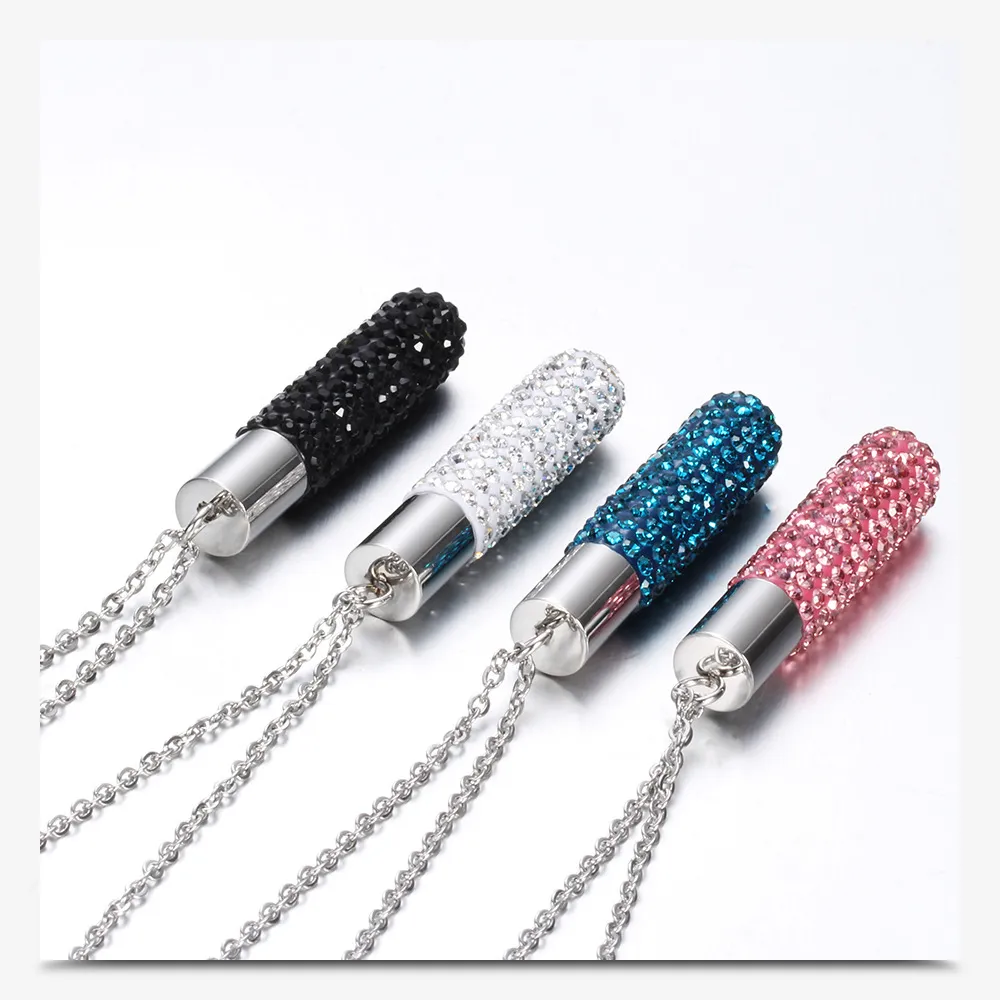 Titanium Steel Lipstick Pendant Necklace For Women Stainless Steel_voghion.com