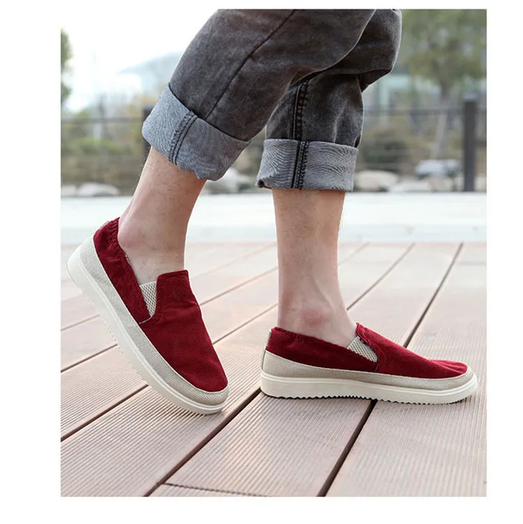 Summer Low Top Canvas One Step For Lazy Men's Casual Trendy Shoes Free Of Shipping 456_voghion.com
