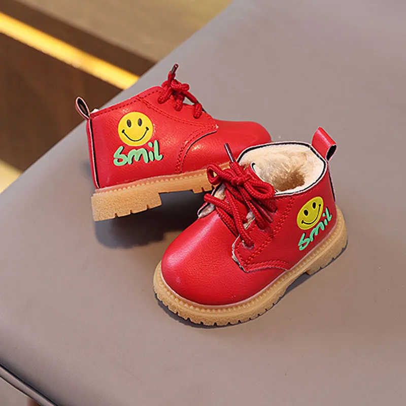 Batolata Děti Zima Kojenec Teplý Tlustý Chlapci Dívky Snow Cutefeet Little Baby Kožené Bavlněné kozačky Móda Měkké Velikosti 16 -_voghion.com