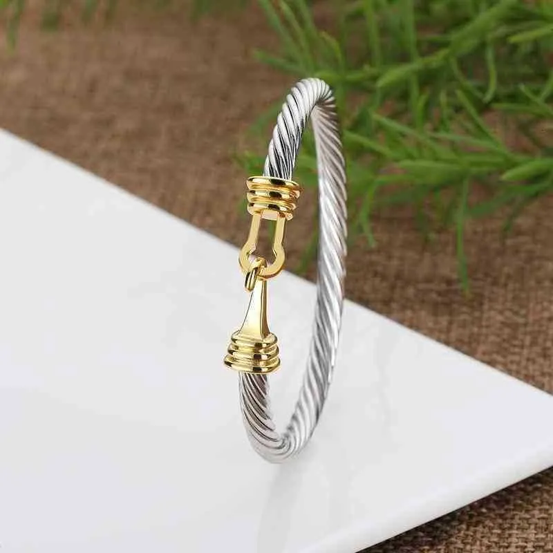 Herresmykker Armbånd Tråd Designer Armbånd Mænd Manchet Kvinde Armbånd Charm Snoet Kabel Sier Udsøgt Enkel_voghion.com