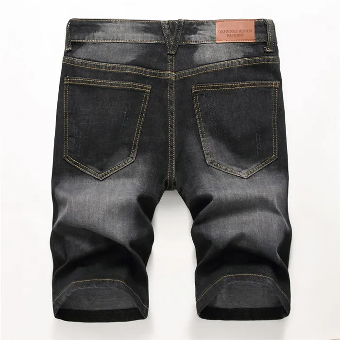 Summer Denim Shorts Male Jeans Men Jean Bermuda Skate Board Harem Mens Jogger Ankle Ripped Wave 38 40 42 220715_voghion.com