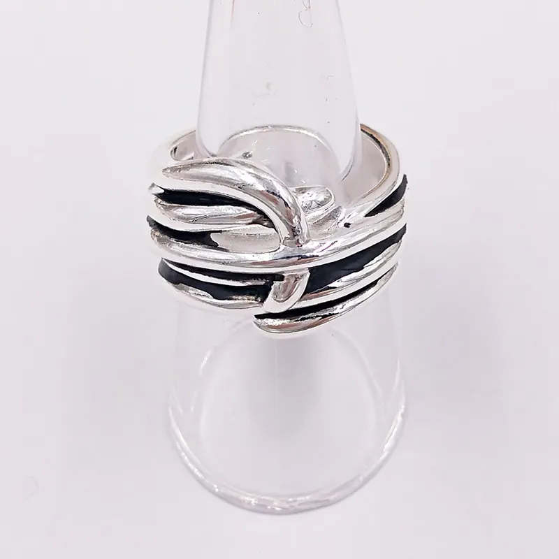 Ciondoli fai-da-te gioielli malocchio UNO de 50 TRENZADO Anelli in argento sterling per donna uomo anello a strati set Regali di compleanno di Natale fashio_voghion.com