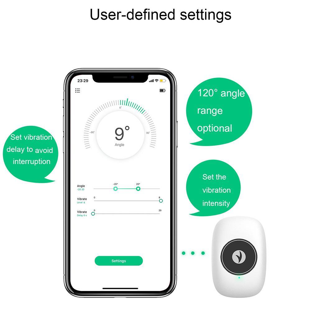 Posture Trainer and Corrector for Back Strapless, Discreet and Easy to Use Complete with App and Training Plan Back Health Benef_voghion.com