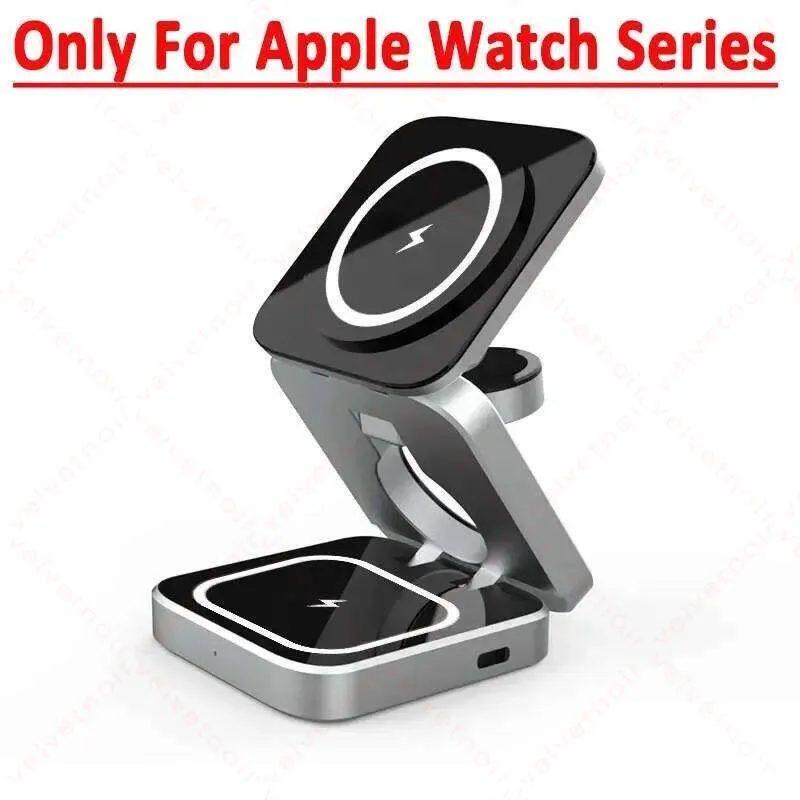 30W magnetische draadloze standaard voor iPhone 16, 15, 14, 13, 12 Pro Max, Samsung Watch 6, 5, Iwatch 8, 7, snellaadstation_voghion.com