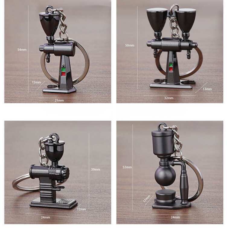 Pendentif clé de voiture en métal 3D, porte-clés ustensile à café, cadeau commémoratif d'anniversaire de magasin_voghion.com