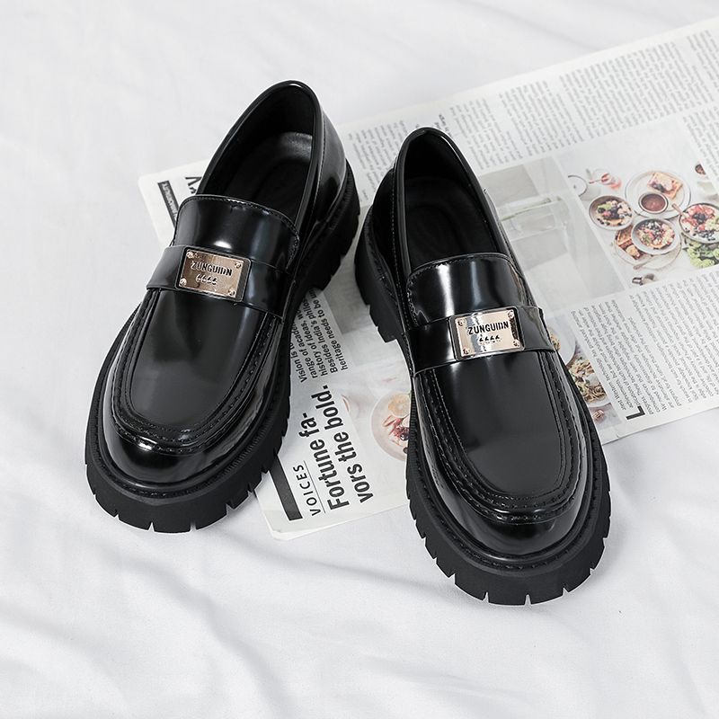 Yipin Număr de produs 695 Nouă piele cu talpă groasă pentru tineret Lefu Fashion Pantofi bărbați_voghion.com