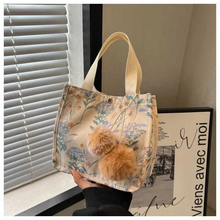 wer Printing Wens Fi Einkaufstasche Große Kapazität Student Canvas Buch Handtasche mit Anhänger Y241109_voghion.com