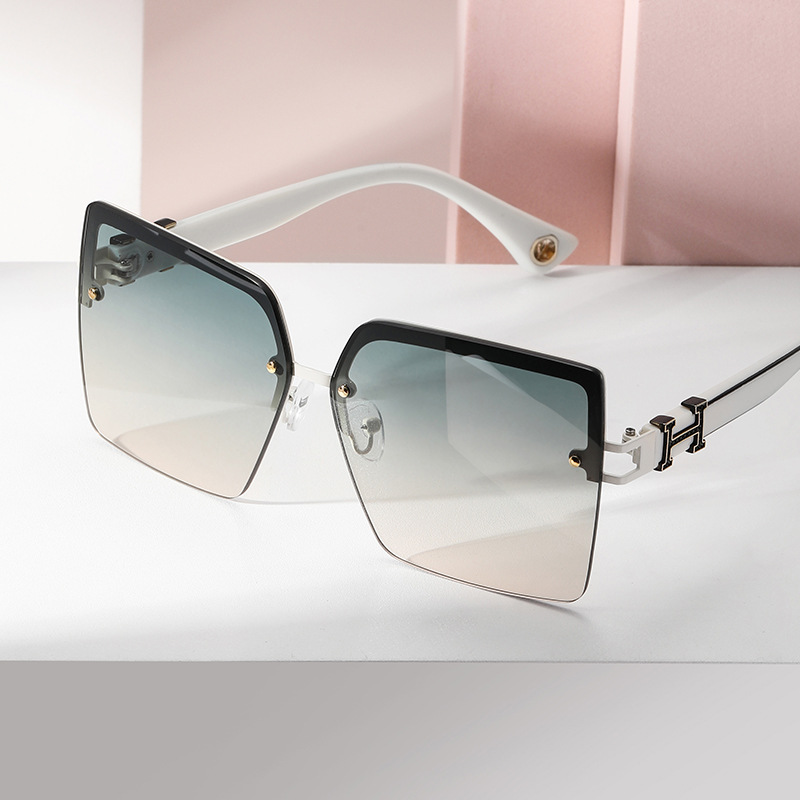 Decoración de letras personalizada, gafas de sol de caja grande y elegantes, celebridades de Internet, sombrillas para conducir