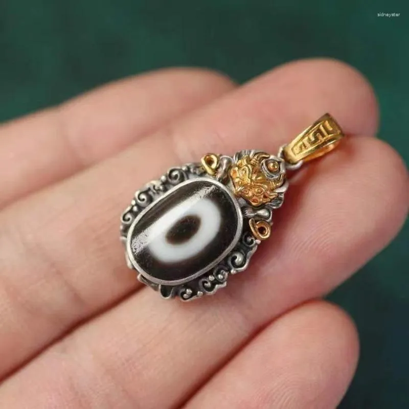 Kolye Kolye RetroSen Sier Renk El Yapımı Kakma Kolye Tibet Tek Göz Büyük Pengbird Vintage Etnik Stil Takı_voghion.com