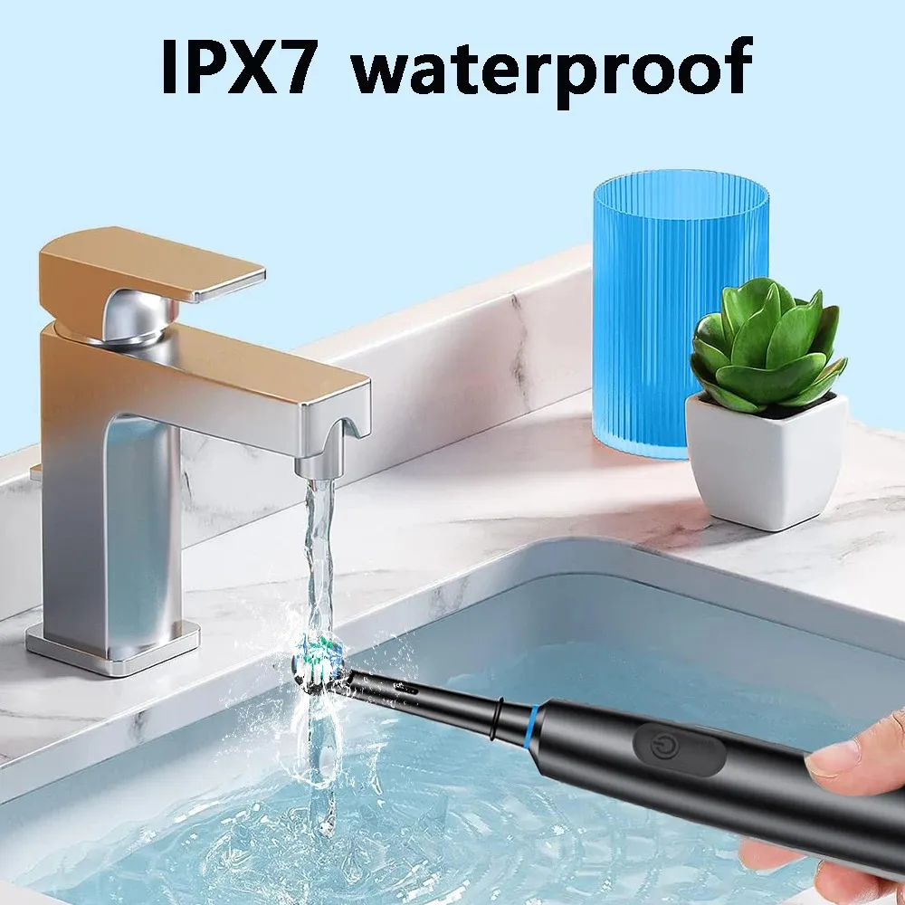 Electric Rotary Cleaning Teeth Waterproof Electronic Tooth Brush With Timer Rechargeable Toothbrush With 8 Head 250102_voghion.com