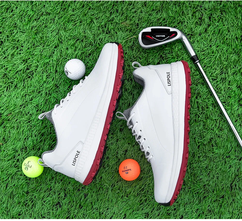 Bequeme Schuhe Herren Große Größe 39-48 Professionelle Spikeless Sneakers Rutschfeste wasserdichte Golf-Walking-Schuhe 241213_voghion.com