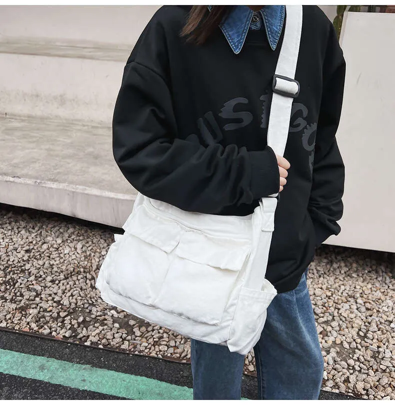 Modische Damen Umhängetasche Aus Canvas Für Freizeit Und Arbeit_voghion.com