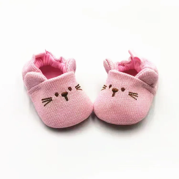 Adorabil pentru sugari Toddler băiat fată tricotată pătuț pantofi Cutefeet drăguț desene animate anti-alunecare Prewalker Baby papuci 0-18 luni_voghion.com