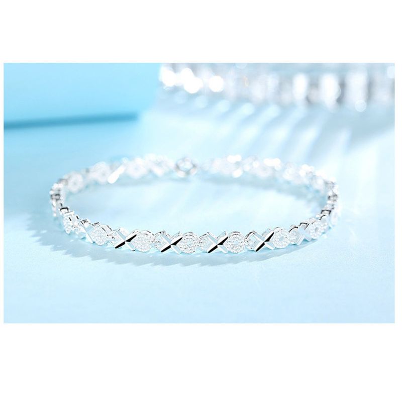 Love Style New Plating To Heart Matching Women's Simple And Personalized Creative XO Bracelet_voghion.com