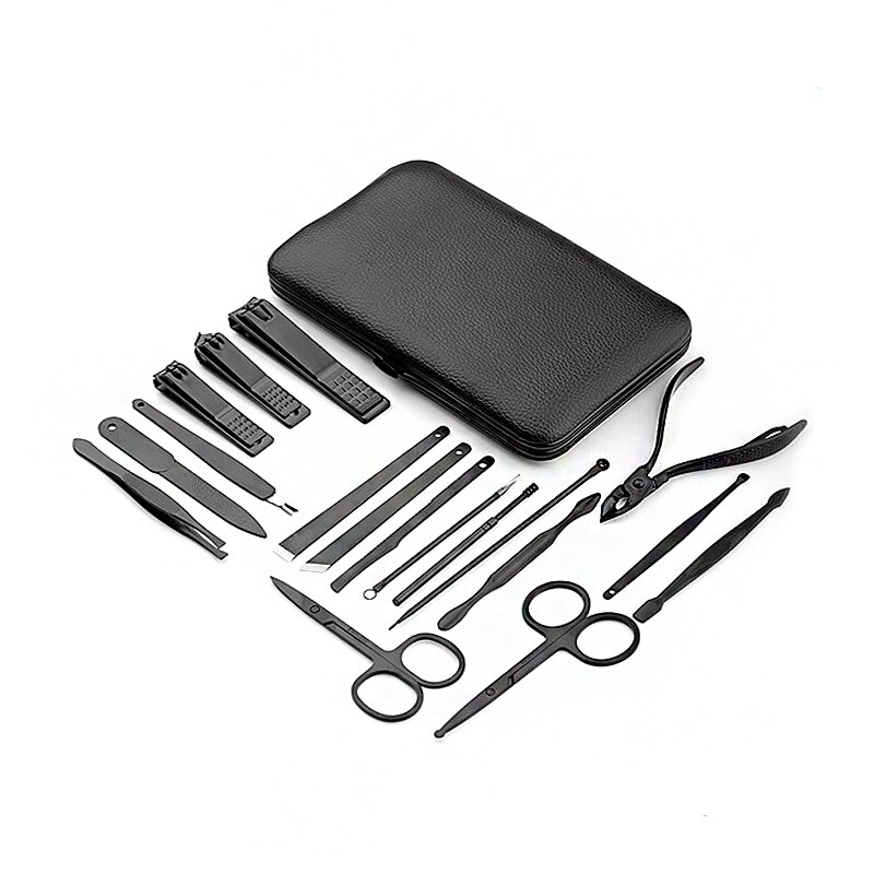 18 stücke Maniküre Schneider Nagel Clipper Set Haushalt Edelstahl Ohr Löffel Pediküre Schere Werkzeug Für Schönheit_voghion.com