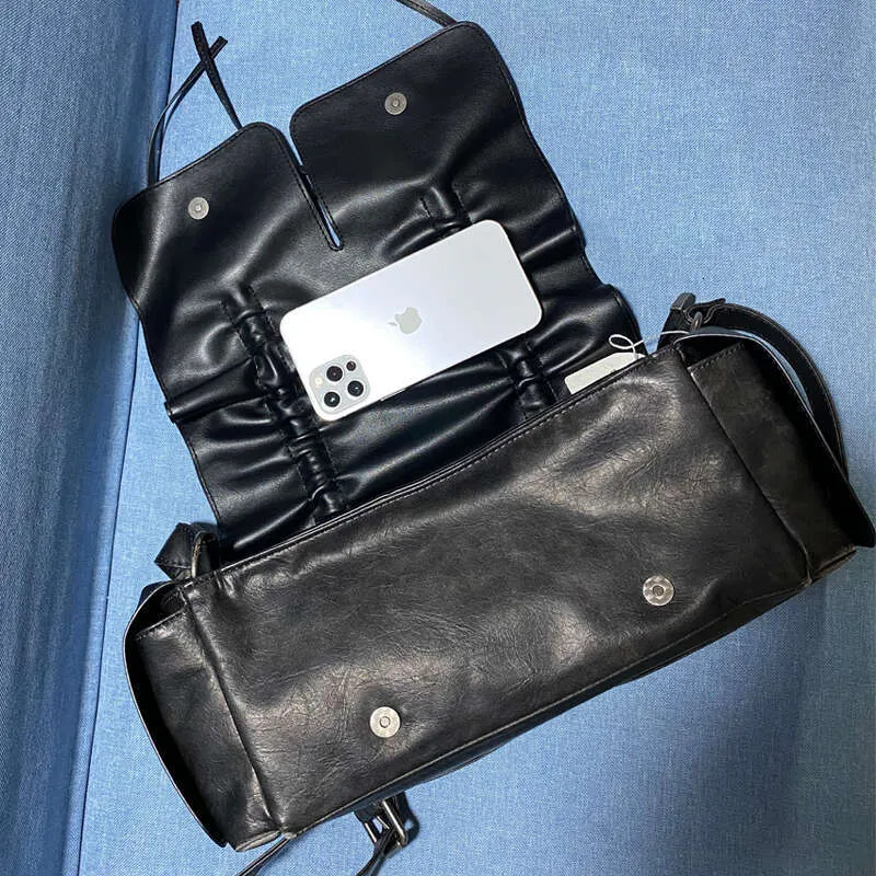 Borse con fiocco con coulisse per moto e bici per donne Borse e borsette firmate 2023 Novità in vintage plissettato spalla tracolla_voghion.com