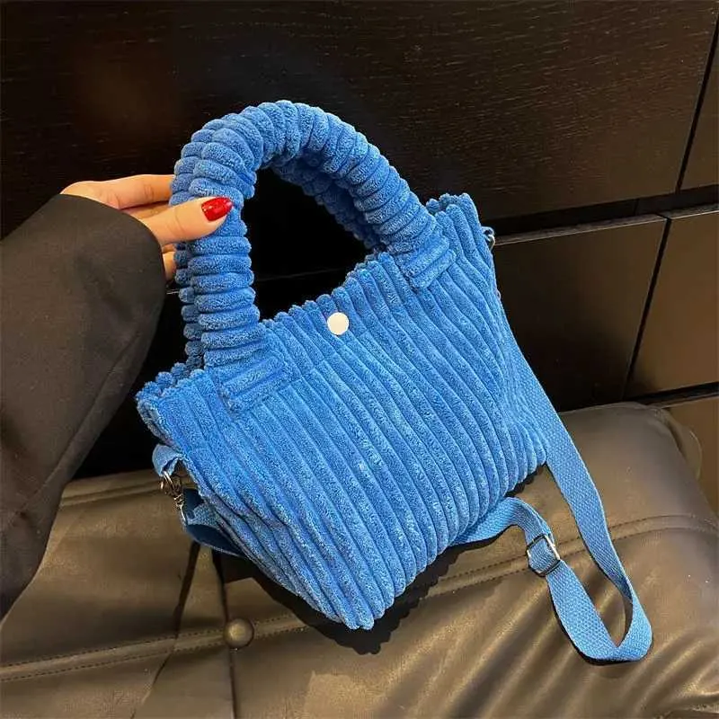 Fi Corduroy Wens new trend handbag niche Versatile Bucket Shoe Fem Nyl Butt Crossbody Bag Y241026_voghion.com