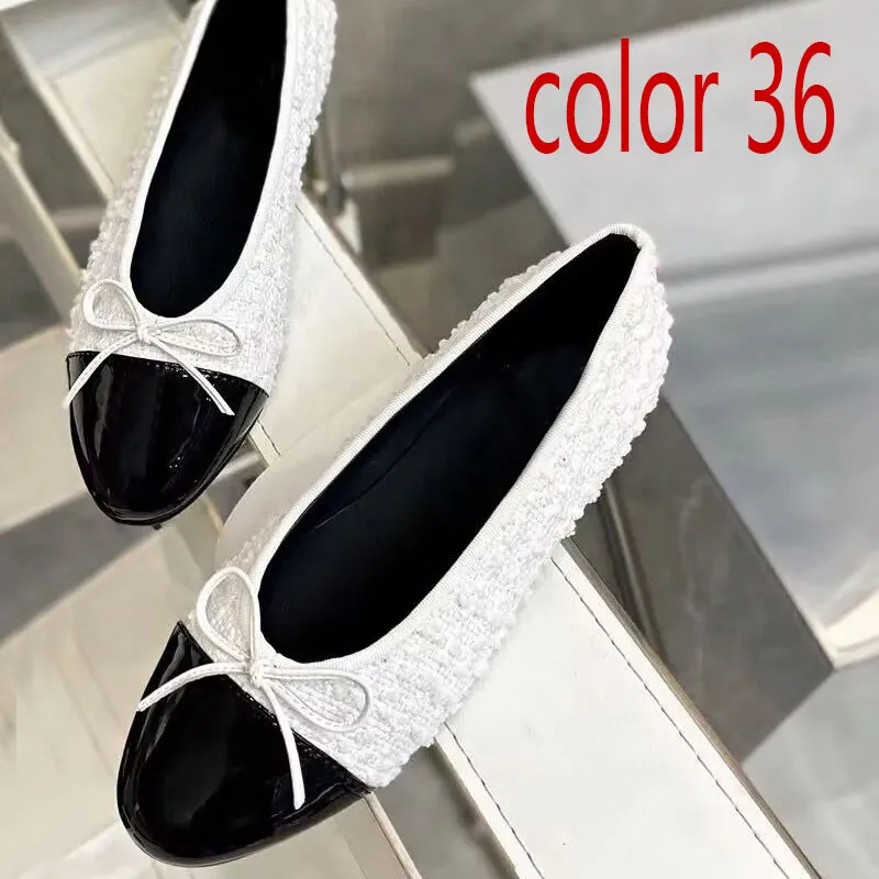 Kleid Damen Designer Ballettschuhe Damen Schuhe Frühling Herbst Neue Bogen Mode Flache Bootsschuh Dame Leder Lazy Dance_voghion.com