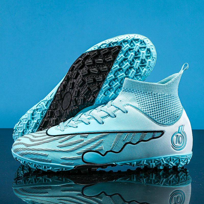 Outdoor Hohe Knöchel männer Fußball Schuhe Erwachsene Stollen Gras Ultraleicht Nicht-slip Sport Training Spiel Unisex_voghion.com