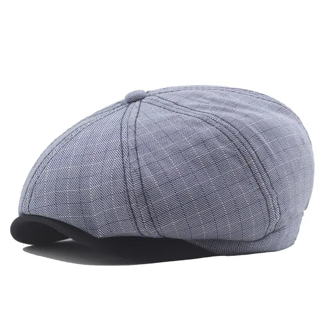 Fashion 2024 Four Seasons Cotton Solid Newsboy Caps Flat Peaked Cap Men and Women Painter Beret Hats 124_voghion.com