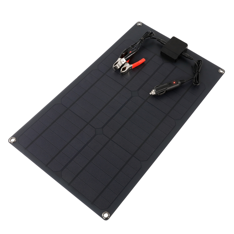 18 V 20 W Solarpanel, tragbares USB + Typ C-Akkuladegerät mit zwei Anschlüssen, Solarzellenplatine, Autoladegerät für Telefon, unterstützt schnelles Aufladen_voghion.com