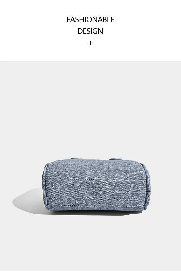 Strukturierte Damen-Denim-Handtaschen, solide, große Kapazität, lässige Schultertasche, weibliche Pendeltasche, vielseitige Umhängetasche, Jeans_voghion.com