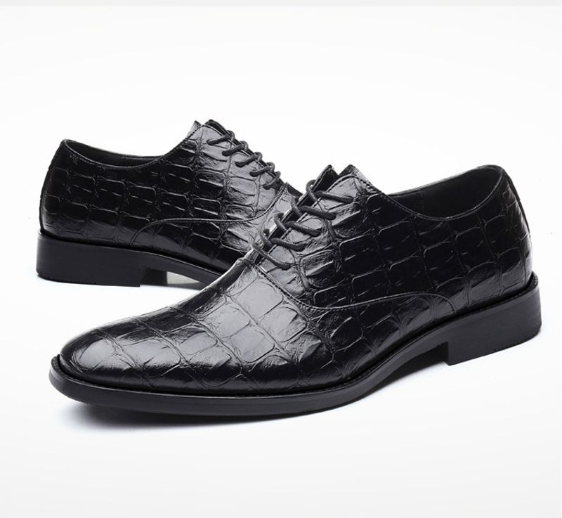 Ανδρικά επαγγελματικά casual φόρεμα Oxfords επίσημα παπούτσια με κορδόνια για γραφείο, πάρτι και καθημερινά ρούχα_voghion.com