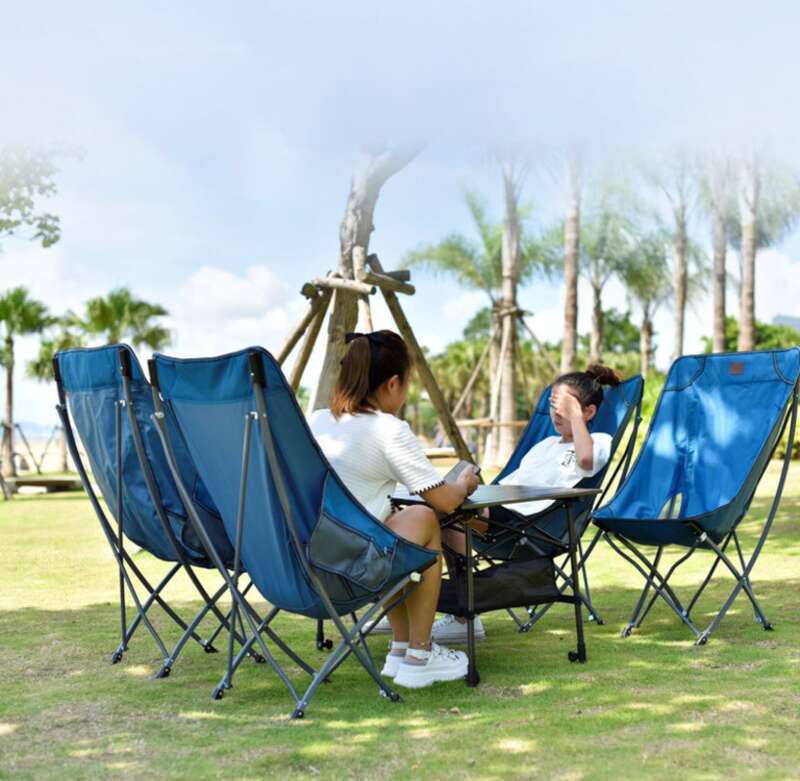Get The Outdoo Folding Moon Chair, Enjoy Picnic Camping, Ultra Light Assisted Painting, And Relax During Lunch Time_voghion.com