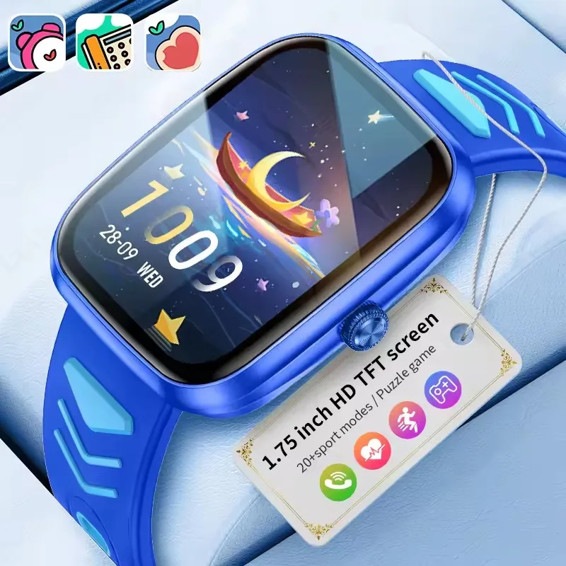 Montre connectée pour enfants, garçons et filles, avec bracelet d'activité, appels Bluetooth, podomètre et étanche._voghion.com