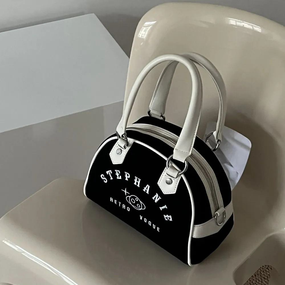 Tragbare Leder Boston Wildleder Einfarbig PU Bowling Große Kapazität Veet Baseball Tasche Reise_voghion.com