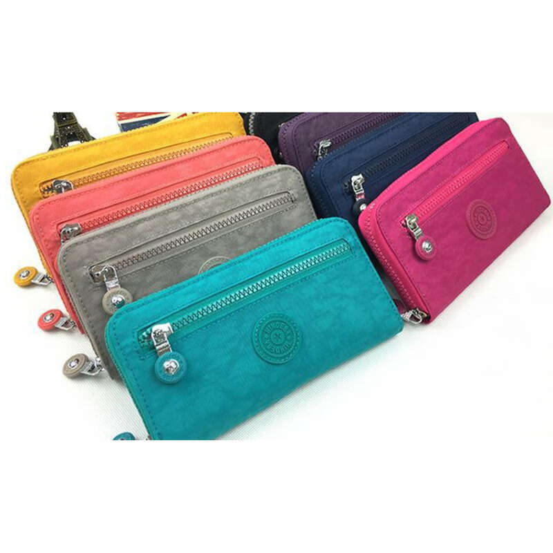Neue Damentasche aus Nylon-Oxford-Stoff, einfach, leicht, lang, mit einem Reißverschluss und mehreren Kartenfächern_voghion.com