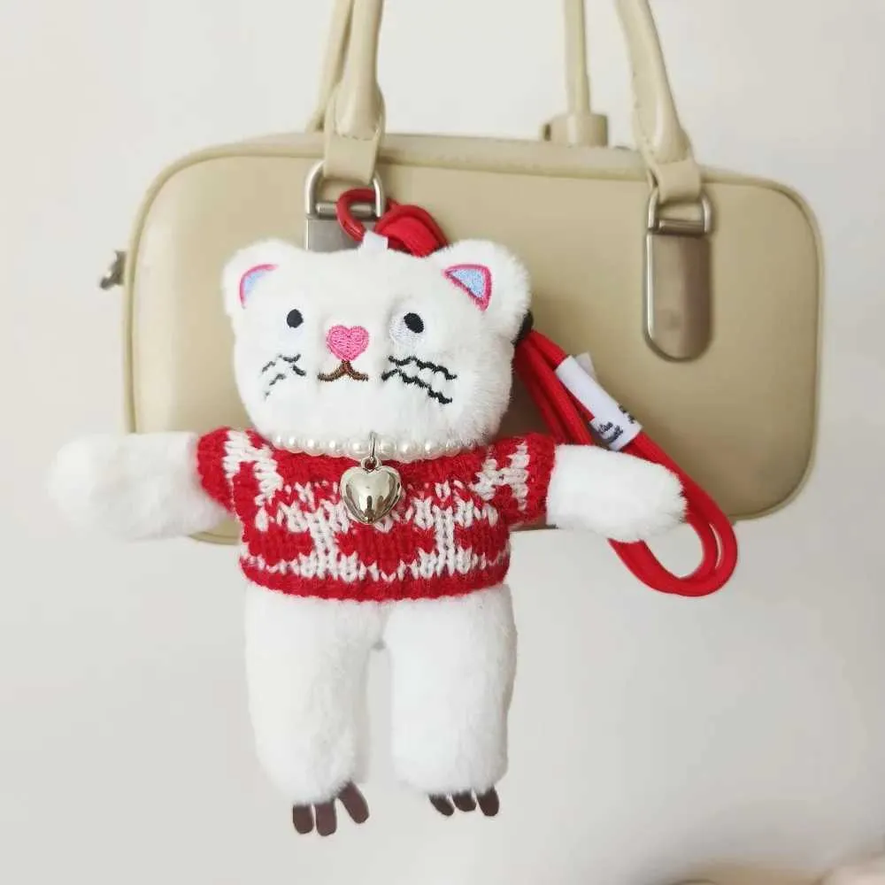 Breloc de pluș cu pisică Kaii de 15 cm, pandantiv pentru chei auto, decorare pentru păpușă și fete, accesorii pentru geantă Y241121_voghion.com