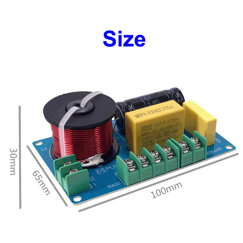 2PCS 200W 3-Way Audio Hifi Filter Circuit Board Stereo Speaker Crossover Filters Treble/Alto/Bass 3 Unit Frequency Dividers_voghion.com