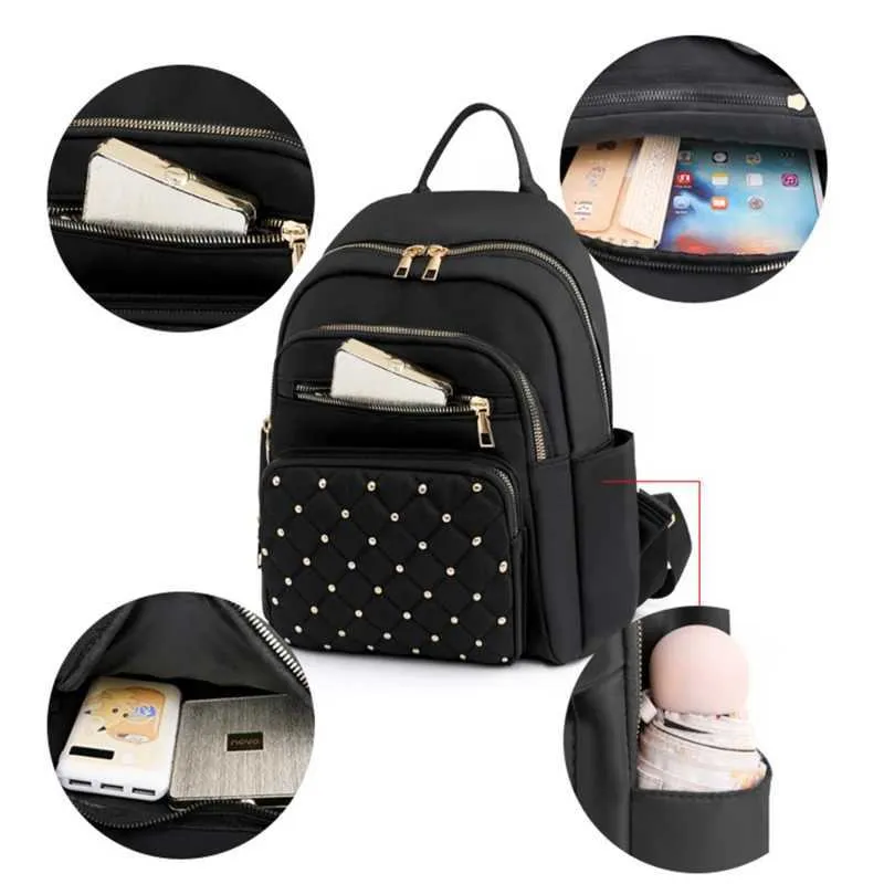 Fashion Nylon Women's Large Travel Backpack For Stylish Journeys_voghion.com