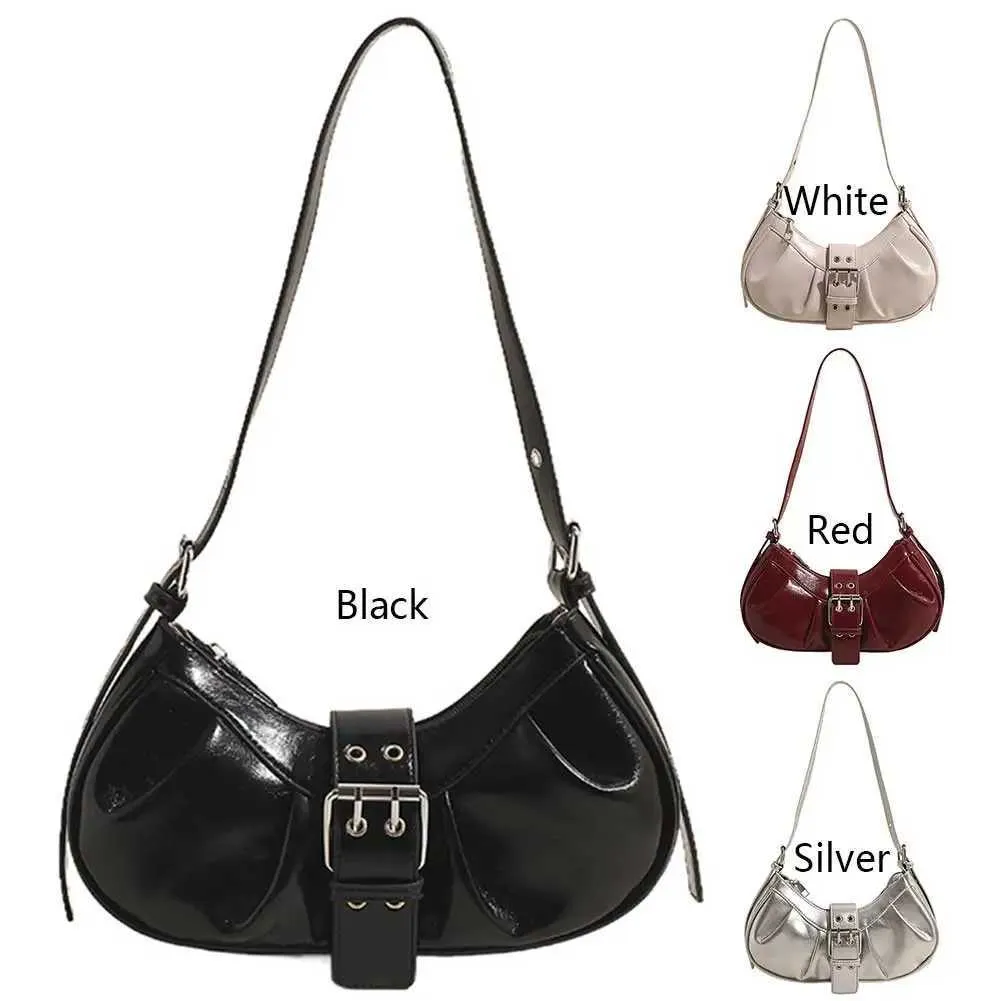 Sac de créateur en cuir bandoulière Y2K pochette pour femme avec bandoulière réglable sac sans-abri boucle portefeuille sous le bras pour_voghion.com