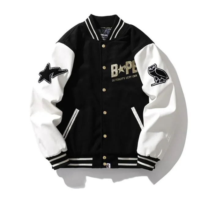 Designer Baseball Jacket For Men Embroidered Cotton Coat_voghion.com