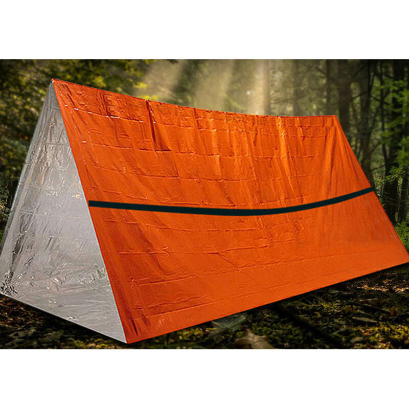 Portable Outdoor Cold And Moisture-proof, Warm Camping, Heat Reflection Bag, Emergency Aluminum Film Triangular Tent For_voghion.com