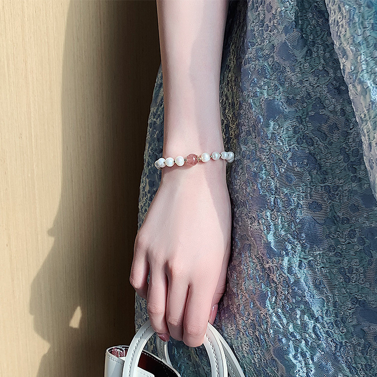 Bracelet en cristal de perles naturelles pour femmes, bijoux fantaisie, bracelet pour femmes_voghion.com